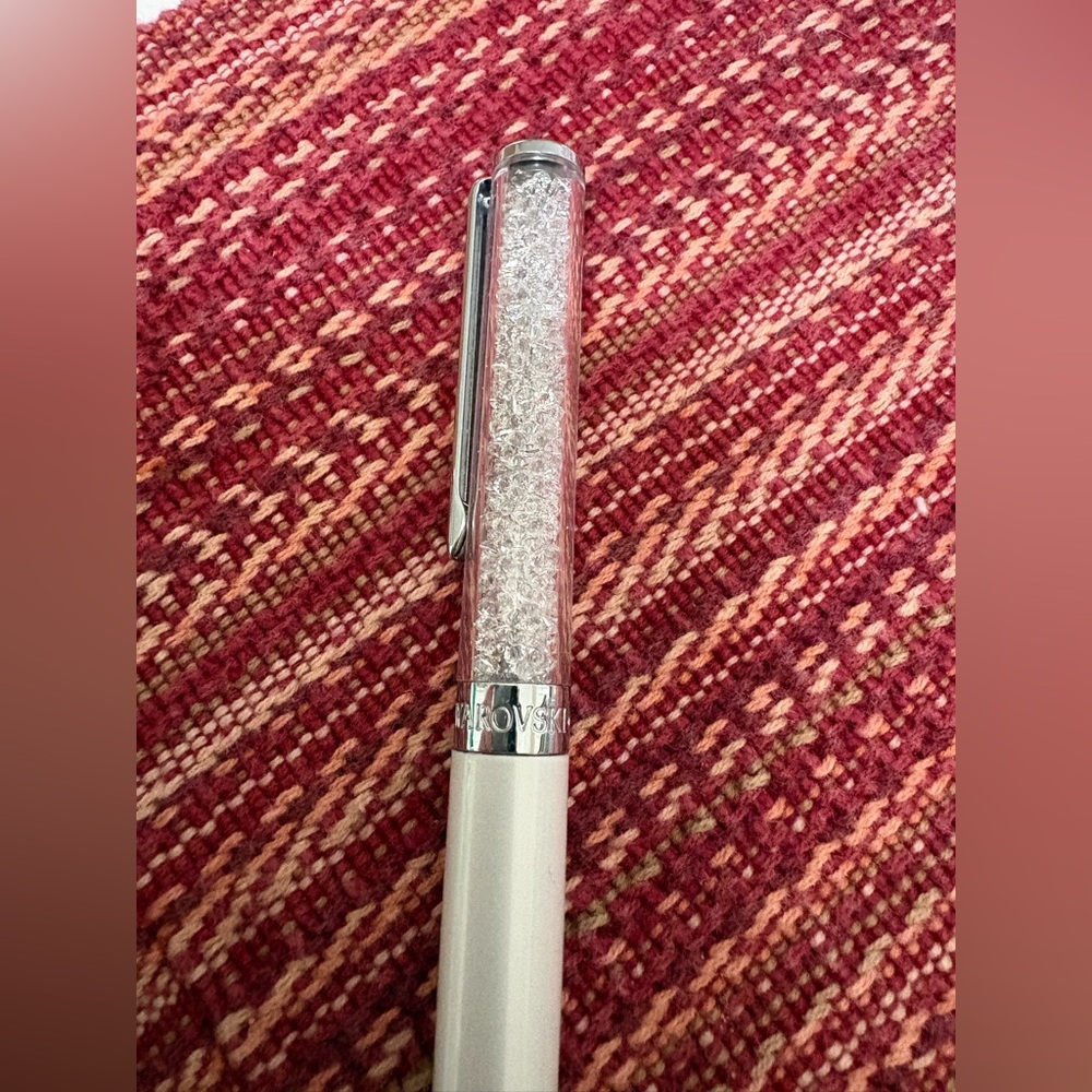 Swarovski White and Silver Crystal Ballpoint Pen